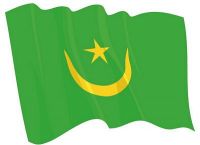 Fahnen Aufkleber Sticker Mauretanien wehend