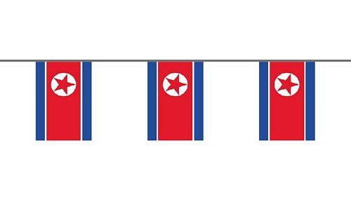 Flaggenkette Nordkorea 6 m