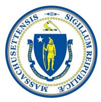 Fahnen Aufkleber Sticker Siegel USA - Massachusetts