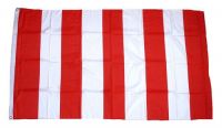 Fahne / Flagge rot / weiß Streifen 90 x 150 cm