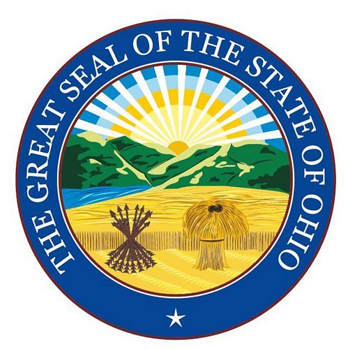 Fahnen Aufkleber Sticker Siegel USA - Ohio