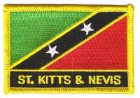 Fahnen Aufnäher St. Kitts & Nevis Schrift