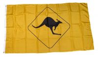 Fahne / Flagge Australien Känguruh Schild 90 x 150 cm