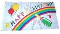 Fahne / Flagge Happy Birthday 150 x 250 cm