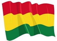 Fahnen Aufkleber Sticker Bolivien wehend