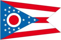 Fahnen Aufkleber Sticker USA - Ohio