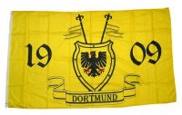 Fahne / Flagge Dortmund 1909 Wappen gelb 90 x 150 cm