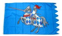 Fahne / Flagge Ritter mit Pferd blau 90 x 150 cm