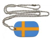 Dog Tag Fahne Schweden