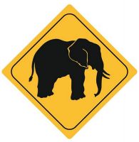Autoaufkleber Sticker Achtung Elefant NEU Aufkleber