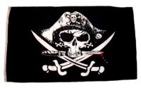 Fahne / Flagge Pirat blutiger Dolch 60 x 90 cm