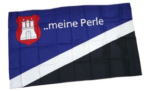 Fahne / Flagge Hamburg Meine Perle 30 x 45 cm