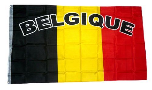 Fahne / Flagge Belgien Schrift NEU 90 x 150 cm
