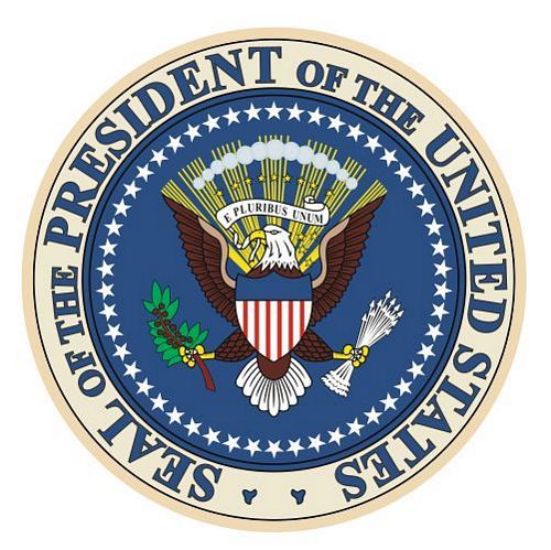 Aufkleber Sticker USA Präsident rund