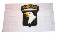 Fahne / Flagge 101st Airborne USA weiß 90 x 150 cm