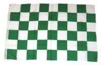 Fahne / Flagge Karo grün / weiß 90 x 150 cm