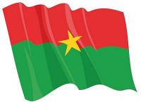 Fahnen Aufkleber Sticker Burkina Faso wehend