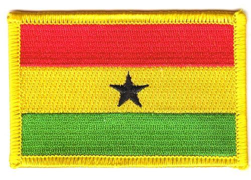 Fahnen Aufnäher Ghana