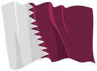 Fahnen Aufkleber Sticker Katar wehend