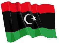 Fahnen Aufkleber Sticker Libyen wehend