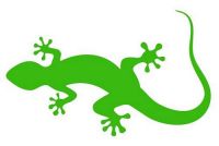 Aufkleber Sticker Lizard Eidechse grün