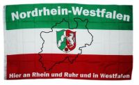 Fahne / Flagge Nordrhein Westfalen Rhein & Ruhr 90 x 150 cm
