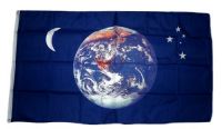 Fahne / Flagge Erde Mond & Sterne 90 x 150 cm