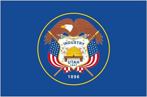 Fahnen Aufkleber Sticker USA - Utah