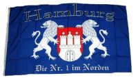 Fahne / Flagge Fußball Hamburg 150 x 250 cm