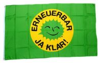 Fahne / Flagge Erneuerbar Ja Klar! 90 x 150 cm