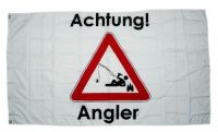 Fahne / Flagge Achtung Angler 90 x 150 cm