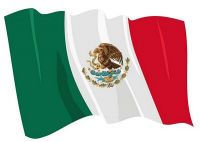 Fahnen Aufkleber Sticker Mexiko wehend