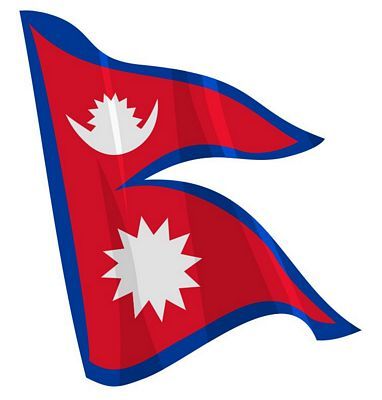 Fahnen Aufkleber Sticker Nepal wehend