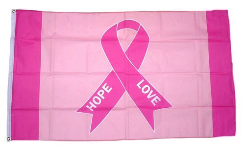 Fahne / Flagge Pink Ribbon Brustkrebs NEU 90 x 150 cm