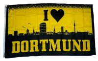 Fahne / Flagge I Love Dortmund 150 x 250 cm