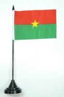 Fahne / Tischflagge Burkina Faso 11 x 16 cm Flaggen