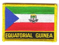 Fahnen Aufnäher Äquatorialguinea Schrift