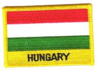 Fahnen Aufnäher Ungarn Schrift