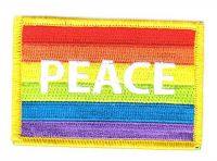 Fahnen Aufnäher Regenbogen - Peace