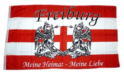 Fahne / Flagge Fußball Freiburg 90 x 150 cm
