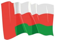 Fahnen Aufkleber Sticker Oman wehend