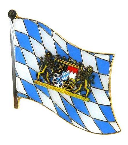 Flaggen Pin Freistaat Bayern Lowen Fahne Anstecknadel