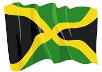 Fahnen Aufkleber Sticker Jamaika wehend