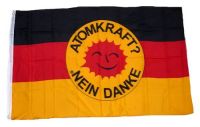 Fahne / Flagge Deutschland Atomkraft Nein Danke! 90 x 150 cm