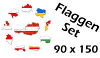 Flaggenset Österreich Bundesländer 90 x 150 cm