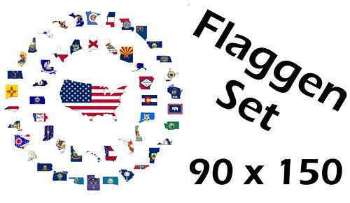 Flaggenset USA Bundesstaaten 90 x 150 cm