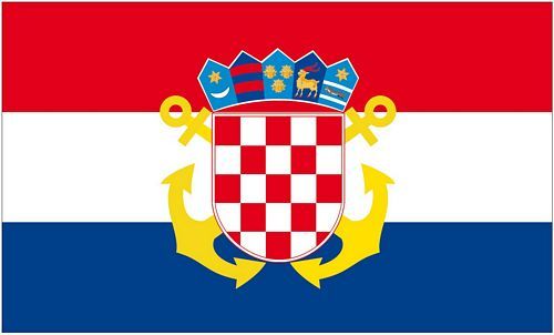 Fahne / Flagge Kroatien Seekriegsflagge 90 x 150 cm