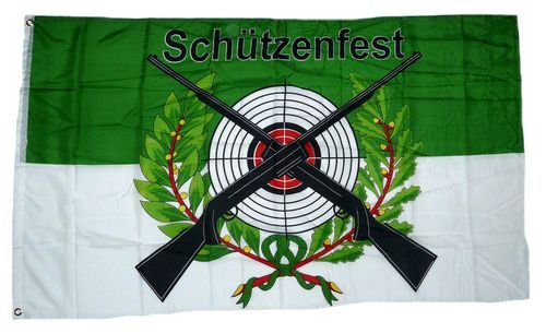 Fahne / Flagge Schützenfest Wappen Schrift 90 x 150 cm