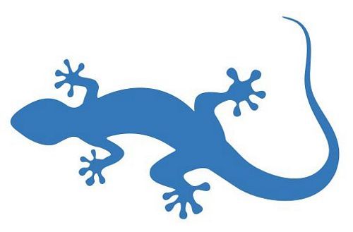 Aufkleber Sticker Lizard Eidechse blau