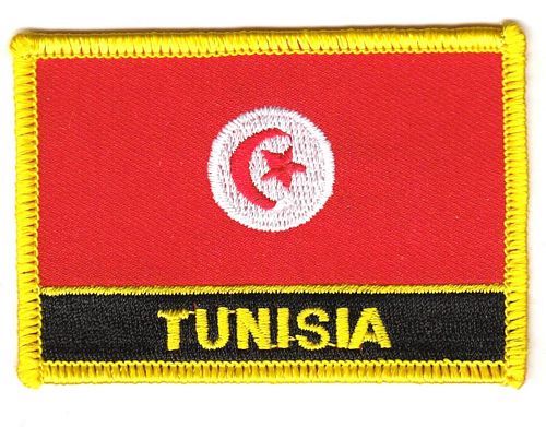 Fahnen Aufnäher Tunesien Schrift